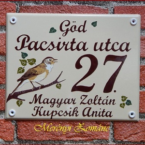Tűzzománc házszám táblák. -  - Meska.hu