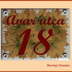 Tűzzománc házszám táblák. - otthon & életmód - ház & kert - házszám - Meska.hu