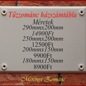 Tűzzománc házszám táblák. -  - Meska.hu