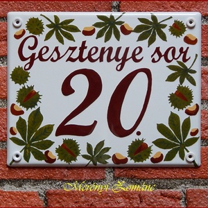 Tűzzománc házszám táblák. - otthon & életmód - ház & kert - házszám - Meska.hu