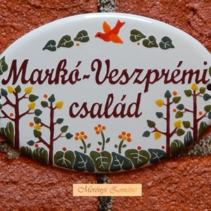 Tűzzománc névtábla. - otthon & életmód - ház & kert - névtábla - Meska.hu