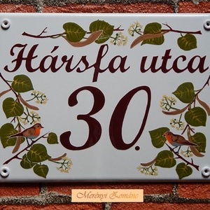 Tűzzománc házszám táblák. - otthon & életmód - ház & kert - házszám - Meska.hu