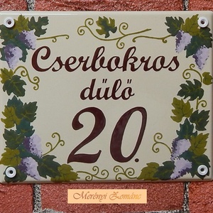 Tűzzománc házszám táblák. - otthon & életmód - ház & kert - házszám - Meska.hu