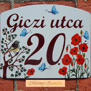 Tűzzománc házszám táblák. - otthon & életmód - ház & kert - házszám - Meska.hu
