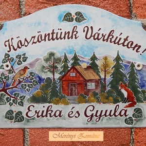 Tűzzománc házszám táblák., Otthon & Életmód, Ház & Kert, Házszám, Tűzzománc, Festett tárgyak, MESKA