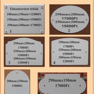 Tűzzománc házszám táblák. - otthon & életmód - ház & kert - házszám - Meska.hu