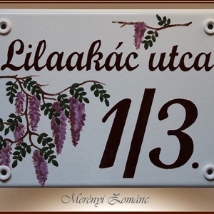 Tűzzománc házszám táblák., Otthon & Életmód, Ház & Kert, Házszám, Tűzzománc, Festett tárgyak, MESKA