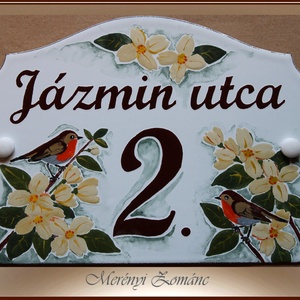 Tűzzománc házszám táblák. - otthon & életmód - ház & kert - házszám - Meska.hu