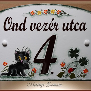 Tűzzománc házszám táblák. - otthon & életmód - ház & kert - házszám - Meska.hu