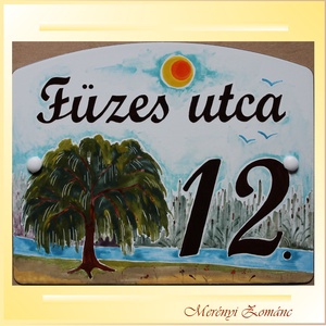 Tűzzománc házszám táblák., Otthon & Életmód, Ház & Kert, Házszám, Tűzzománc, Festett tárgyak, MESKA