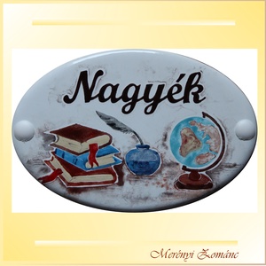 Névtábla., Otthon & Életmód, Ház & Kert, Névtábla, Tűzzománc, Festett tárgyak, MESKA