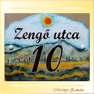 Tűzzománc házszám táblák., Otthon & Életmód, Ház & Kert, Házszám, Tűzzománc, Festett tárgyak, MESKA