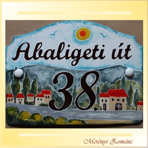 Tűzzománc házszám táblák., Otthon & Életmód, Ház & Kert, Házszám, Tűzzománc, Festett tárgyak, MESKA