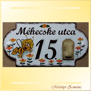 Tűzzománc házszám táblák., Otthon & Életmód, Ház & Kert, Házszám, Tűzzománc, Festett tárgyak, MESKA