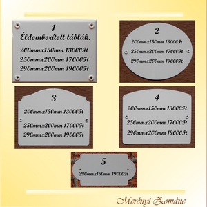 Tűzzománc házszám táblák. - otthon & életmód - ház & kert - házszám - Meska.hu