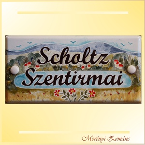  Névtábla., Otthon & Életmód, Ház & Kert, Névtábla, Tűzzománc, Festett tárgyak, MESKA