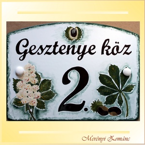 Tűzzománc házszám táblák., Otthon & Életmód, Ház & Kert, Házszám, Tűzzománc, Festett tárgyak, MESKA