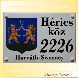 Tűzzománc házszám táblák., Otthon & Lakás, Ház & Kert, Házszám, Tűzzománc, Meska