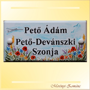 Tűzzománc névtábla. - Meska.hu