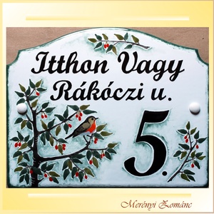 Tűzzománc házszám táblák., Otthon & Életmód, Ház & Kert, Házszám, Tűzzománc, Festett tárgyak, MESKA