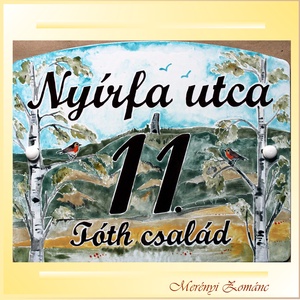 Tűzzománc házszám táblák., Otthon & Életmód, Ház & Kert, Házszám, Tűzzománc, Festett tárgyak, MESKA