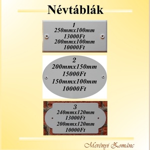 Tűzzománc névtábla. - otthon & életmód - ház & kert - névtábla - Meska.hu