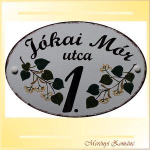 Tűzzománc házszám táblák., Otthon & Életmód, Ház & Kert, Házszám, Tűzzománc, Festett tárgyak, MESKA