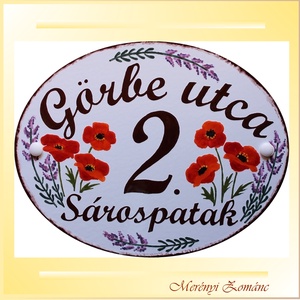 Tűzzománc házszám táblák., Otthon & Életmód, Ház & Kert, Házszám, Tűzzománc, Festett tárgyak, MESKA