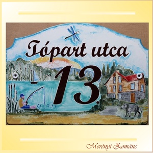 Tűzzománc házszám táblák., Otthon & Életmód, Ház & Kert, Házszám, Tűzzománc, Festett tárgyak, MESKA