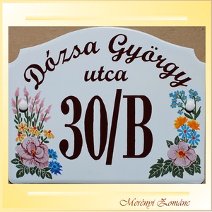 Tűzzománc házszám táblák., Otthon & Életmód, Ház & Kert, Házszám, Tűzzománc, Festett tárgyak, MESKA