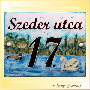 Tűzzománc házszám táblák., Otthon & Életmód, Ház & Kert, Házszám, Tűzzománc, Festett tárgyak, MESKA