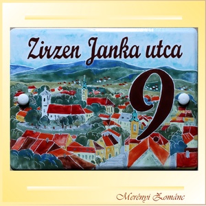 Tűzzománc házszám táblák., Otthon & Életmód, Ház & Kert, Házszám, Tűzzománc, Festett tárgyak, MESKA