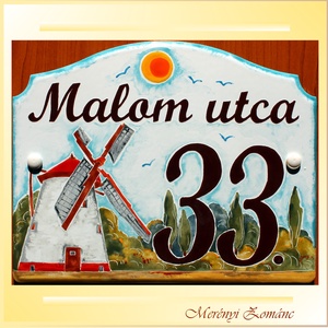 Tűzzománc házszám táblák., Otthon & Életmód, Ház & Kert, Házszám, Tűzzománc, Festett tárgyak, MESKA