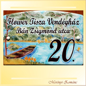 Tűzzománc házszám táblák., Otthon & Életmód, Ház & Kert, Házszám, Tűzzománc, Festett tárgyak, MESKA