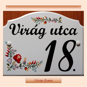 Tűzzománc házszám táblák., Otthon & Életmód, Ház & Kert, Házszám, Tűzzománc, Festett tárgyak, MESKA