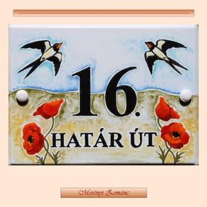 Házszám tábla., Otthon & Életmód, Ház & Kert, Házszám, Tűzzománc, Festett tárgyak, MESKA