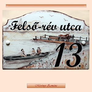 Tűzzománc házszám táblák., Otthon & Életmód, Ház & Kert, Házszám, Tűzzománc, Festett tárgyak, MESKA