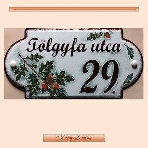 Tűzzománc házszám táblák. - Meska.hu