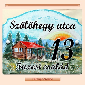 Tűzzománc házszám táblák. - Meska.hu