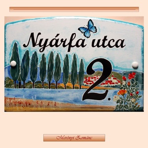 Tűzzománc házszám táblák., Otthon & Életmód, Ház & Kert, Házszám, Tűzzománc, Festett tárgyak, MESKA