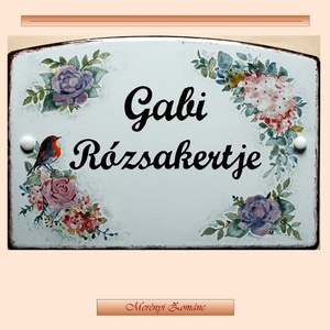 Tűzzománc házszám táblák., Otthon & Életmód, Ház & Kert, Házszám, Tűzzománc, Festett tárgyak, MESKA