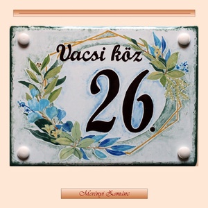 Tűzzománc házszám táblák., Otthon & Életmód, Ház & Kert, Házszám, Tűzzománc, Festett tárgyak, MESKA