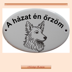  Kutya tábla. Mudi, Otthon & Életmód, Ház & Kert, Névtábla, Tűzzománc, Festett tárgyak, MESKA