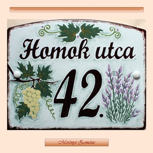 Tűzzománc házszám táblák. - Meska.hu