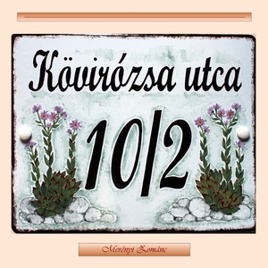 Tűzzománc házszám táblák. - Meska.hu