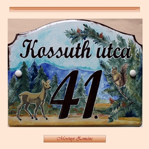 Tűzzománc házszám táblák. - Meska.hu