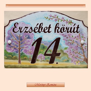 Tűzzománc házszám táblák., Otthon & Életmód, Ház & Kert, Házszám, Tűzzománc, Festett tárgyak, MESKA