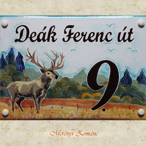 Tűzzománc házszám táblák., Otthon & Életmód, Ház & Kert, Házszám, Tűzzománc, Festett tárgyak, MESKA