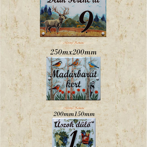 Tűzzománc házszám táblák. - otthon & életmód - ház & kert - házszám - Meska.hu