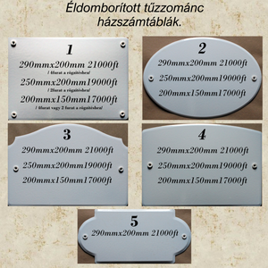 Tűzzománc házszám táblák. - otthon & életmód - ház & kert - házszám - Meska.hu